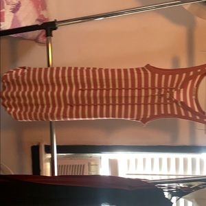 Pink and white dress